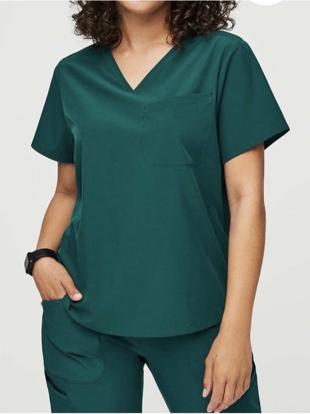 NWT! FIGS Eco Sokone Amazon Green FIONlite Classic V-Neck Scrub Top size XS